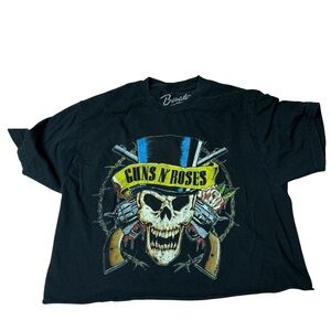 Bravado Guns N' Roses graphic tee crop top Top hat and skull tee shirt